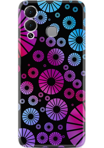 Infinix Hot 12 Play Kılıf Silikon Desen Özel Seri Daireler 1751