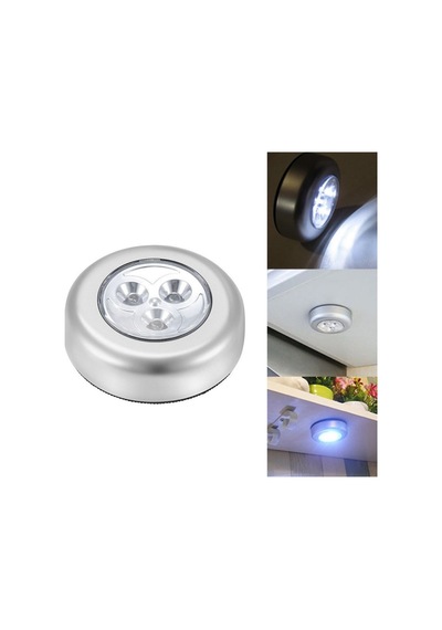Kablosuz Spot Pilli Dokunmatik Led Lamba 3 Ledli Dolap Lambası(258264208)