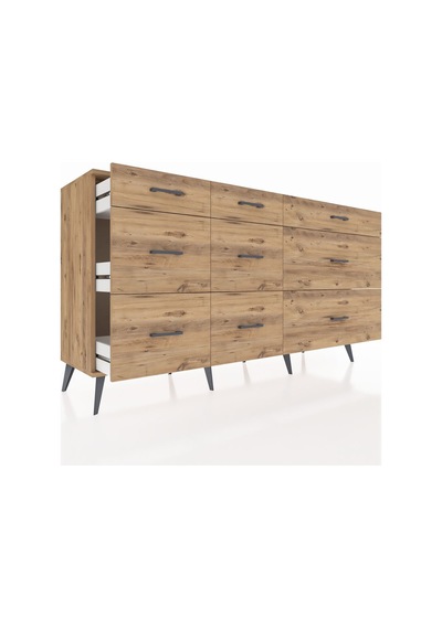 Kronos Konsol 9 Çekmeceli 176x59x99 Çam-çam Çam-çam