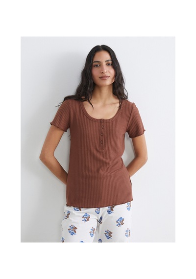 Lcw Dream Ekru Desenli Kadın Pijama Takımı