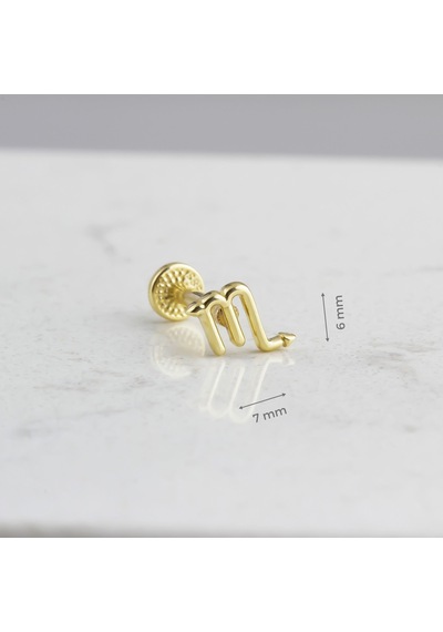 Glorria Altın Akrep Burcu Tragus Piercing Çok Renkli