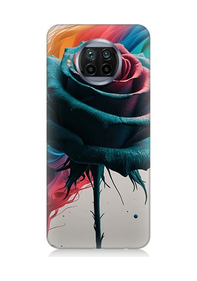 Xiaomi Mi 10t Lite Uyumlu Siyah Gül Rüyası Desenli Silikon Kılıf Çok Renkli