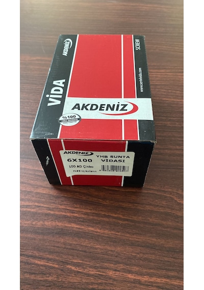 Akdeniz 6 x 100 100 Adet Akdeniz Sunta Vidası
