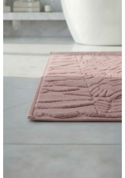 Zayn Pudra Ayak Havlusu - 70x130cm, 790gr, %100 Pamuk, Spa Ve Otel Banyo Paspası, Günlük Kullanıma pudra