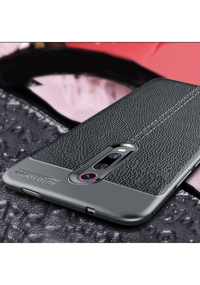 Redmi K20 K20 Pro Deri Görünümlü Kamera Korumalı Silikon Kılıf