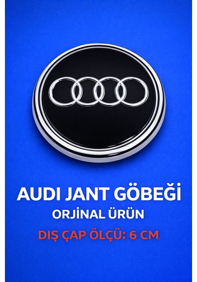 Audi Jant Göbeği Kapağı  Dış Çap 6 Cm. 4 Adet Takım ıdır