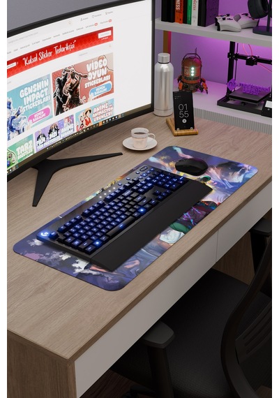Street Fighter Kaymaz Dikişli Kauçuk Oyuncu Mousepad V3 - 70x30 Xl Gaming Mouse Pad Fare Altlığı