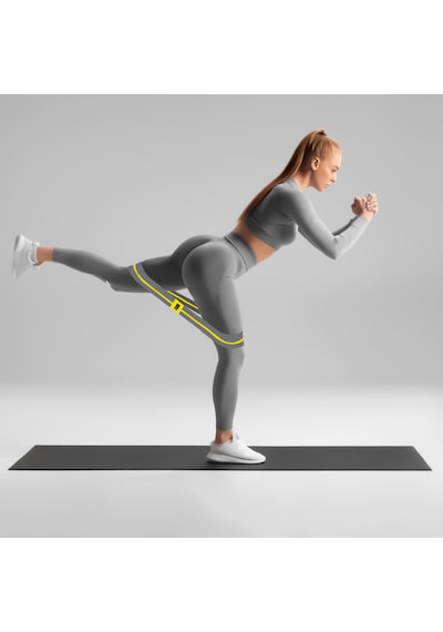 Pilates ve Squat Egzersiz Kaymaz Kumaş Direnç Bandı 40 cm