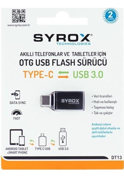 Syrox Otg Usb Den Type-C Dönüştürücü Otg Dt13