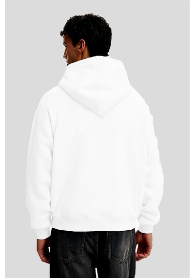 Madmext Ekru Kapüşonlu Kanguru Cep Erkek Sweatshirt E7169 Ekru