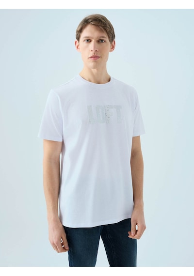 Loft Regular Fit Beyaz Erkek T-shirt Lf2038460 Beyaz