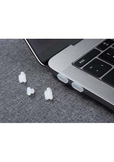 Usb-c Ve 3.5mm Jack Toz Tıkacı Seti Telefon Tablet Laptop Port Koruyucu Silikon Kapak 5li Set Şeffaf