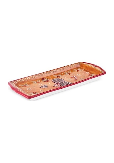 Karaca New Year Yılbaşı Gingerbread Kayık Tabak 35 Cm