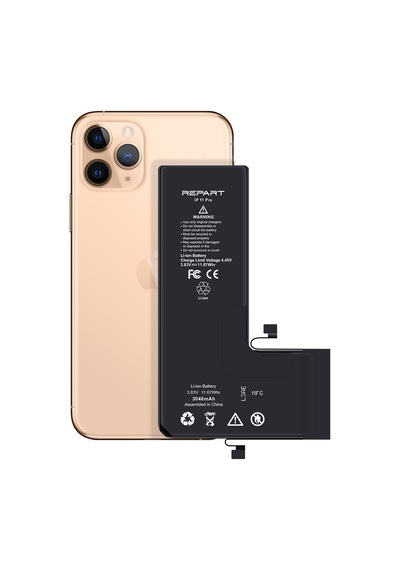 İphone 11 Pro Uyumlu Güçlendirilmiş Yüksek Kapasite Batarya - 3400 Mah