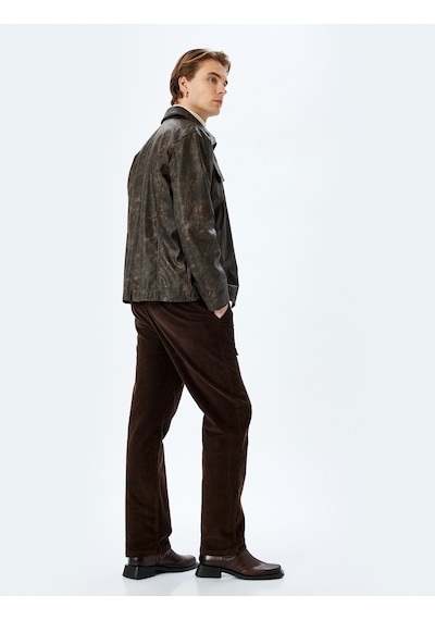 Koton Normal Bel Chino Cep Detaylı Straight Fit Fitilli Kadife Pantolon Kahverengi 5wam40087hw Kahve Koton Normal Bel Chino Cep Detaylı Straight Fit Fitilli Kadife Pantolon Kahverengi 5wam40087hw Kahve