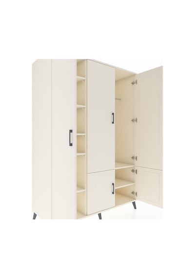 Kronos Dolap 7 Raflı 5 Kapaklı Tek Askılı 132x59x195 Aytaşı-a... Aytaşı
