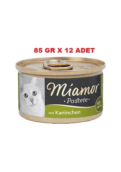 Miamor Pastete Tavşanlı Kedi Konservesi 12 x 85 G
