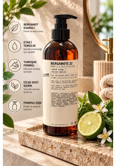 Le Labo Bergamote 22 Hand Soap Sıvı El Sabunu 480 Ml - Begamotlu