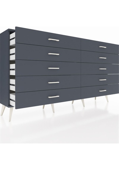 Arges Konsol 10 Çekmeceli 176x30x99 Antrasit-antrasit Antrasit-antrasit Arges Konsol 10 Çekmeceli 176x30x99 Antrasit-antrasit Antrasit-antrasit