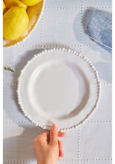 Karaca Perla Melamin Pasta Tabağı 23 cm Beyaz