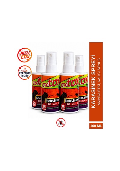 Extox Haşere Öldürücü Sprey 4 x 100 ML