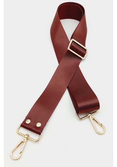 Angel Çanta Aksesuar Polyester Kolon 120x4 Cm Bordo Light Gold Metalli