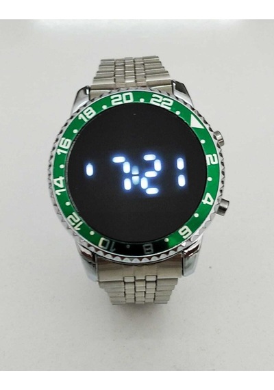 Rolex Model Hareketli Kadran Gümüş-yeşil Saat Gümüş-yeşil - 96538797 Çok Renkli