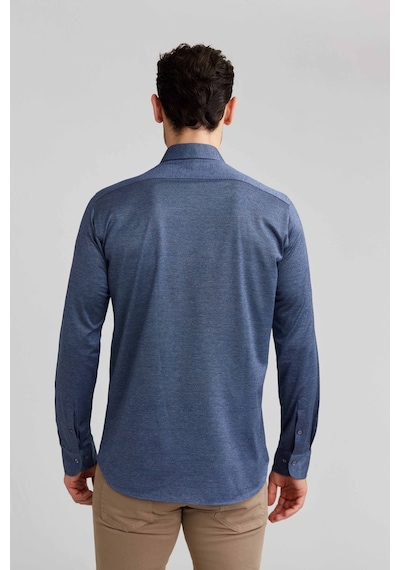 Bisse Platinium İtalyan Kumaş Regular Fit Lacivert Erkek Gömlek Pltg017 D40 Koyu-lacivert