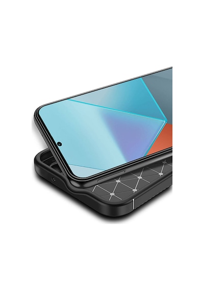 Xiaomi Redmi Note 13 Pro 5G Kilif Kamera Korumalı Karbon Silikon