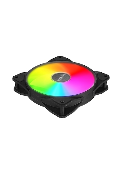 Evercool F12 38cfm 1200rpm 12cm Rainbow 3p+4p Molex Soketli Siyah Kasa Fanı