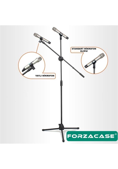 Zemin İçin 360 Döner Profesyonel Metal Mikrofon Standı 170 Cm - Fc1075 Standart