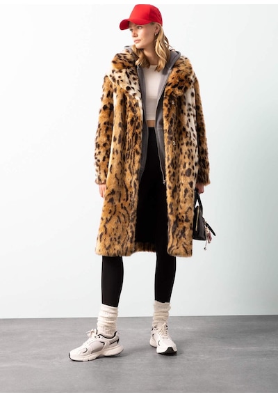 DeFacto Relax Fit Leopar Desenli Ceket Yaka Cepli Uzun Suni Kürk Kaban D4005AX24WNBN561 Kahve DeFacto Relax Fit Leopar Desenli Ceket Yaka Cepli Uzun Suni Kürk Kaban D4005AX24WNBN561 Kahve