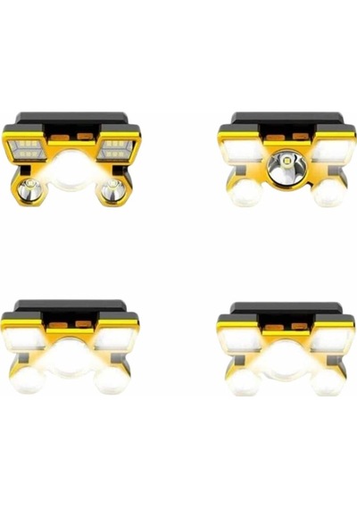 El Feneri Süper Kafa Lambası 4 Modlu 5 Led Kafa Feneri Mh-hs1392-8866 Diğer