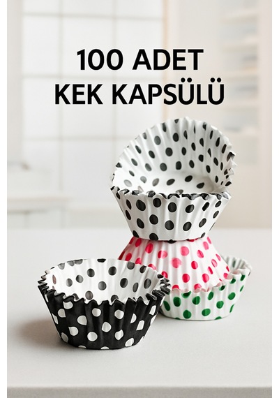 Muffin Browni Kek Kalıbı Kağıt Siyah Diğer