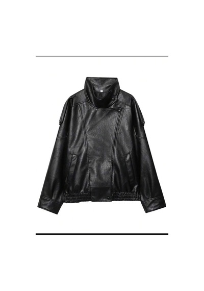 Genel Markalar Viral Oversize Kadın Deri Ceket Yüksek Yaka Siyah Urban Style Kadın Deri Ceket Siyah&black Siyah&Black Genel Markalar Viral Oversize Kadın Deri Ceket Yüksek Yaka Siyah Urban Style Kadın Deri Ceket Siyah&black Siyah&Black