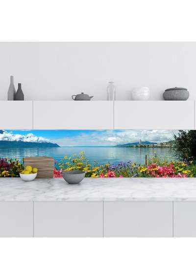 Tezgah Arası Folyo Kaplama Folyosu Cenevre Gölü 60x300 Cm Diğer