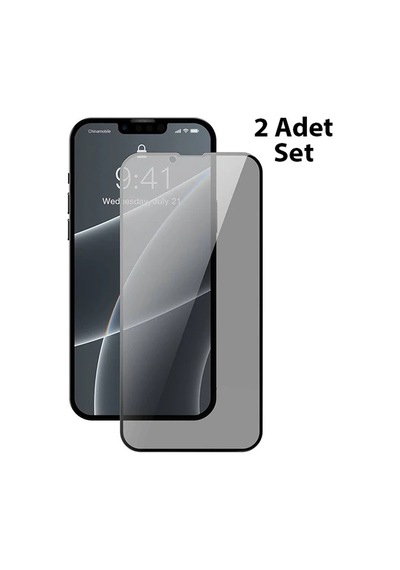 Baseus İphone 13 Mini 0.23mm Gizlilik Hayalet Full Ekran Koruyucu 2 Adet Set- 5775