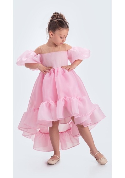 Mnk Baby & Kids Arisvi Kız Çocuk Abiye M00738 Pembe