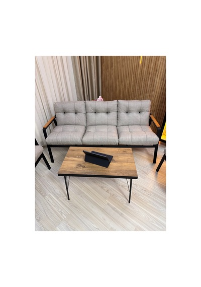 Houseart Balkon, Bahçe,teras,cafe - Salon - Metal Kanepe Koltuk Takımı - 3 1 1 Sehpa Gri Houseart Balkon, Bahçe,teras,cafe - Salon - Metal Kanepe Koltuk Takımı - 3 1 1 Sehpa Gri