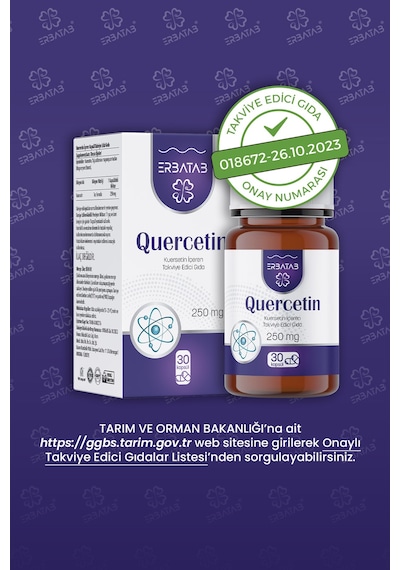 Erbatab Quercetin Kuersetin 30 Kapsül