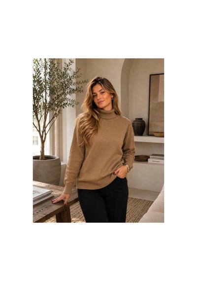 Hira Life Fashion Sfg Life Moda Kadın Balıkçı Yaka Tüylü Şardonlu Oversize Kazak Vizon Vizon Hira Life Fashion Sfg Life Moda Kadın Balıkçı Yaka Tüylü Şardonlu Oversize Kazak Vizon Vizon