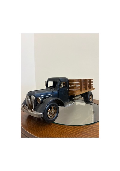 Kasa Detaylı Vintage Metal Kamyon Maketi Ev Ve Ofis Dekorasyon