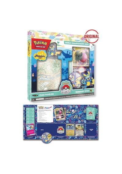Pokemon Tcg 2024 World Championships Deck Evan Pavelski 60 Kart Pin Coin Oyun Matı Kutu