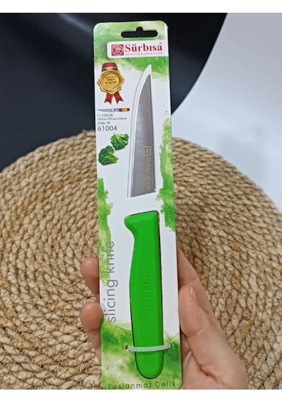 Sürbisa 61004 Sebze Bıçağı Yeşil 1 Koli 12 Adet Çok Renkli