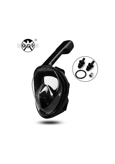 180 Geniş Ekran Schnorchel Maskesi Yarım Yüz Yüzme Tauchermaske Free Easy-breathe Design Anti-sis & Anti-leak Tek Genel