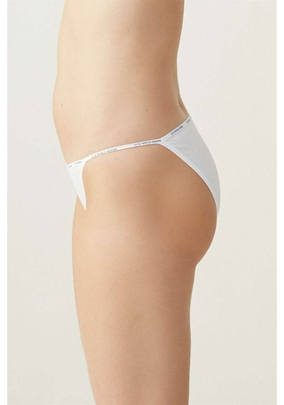 U.S. Polo Assn. Kadın Çok Renkli 5'Li Tanga Slip 67000 Beyaz