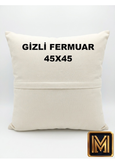 Kırlent 9 4'lü Dekoratif Kırlent Kılıfı Seti 45x45 Cm Kırmızı Çiçek Desenli Modern Salon Ve Koltuk Yastık Kılıfı Gizli Fermuarlı Çok Renkli
