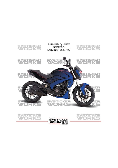 Bajaj Dominar 250-400 Uyumlu Kaplama Sticker Çift Renk Motor Kaplama Modeli Hazır Kit Yüksek Kalite 91543779