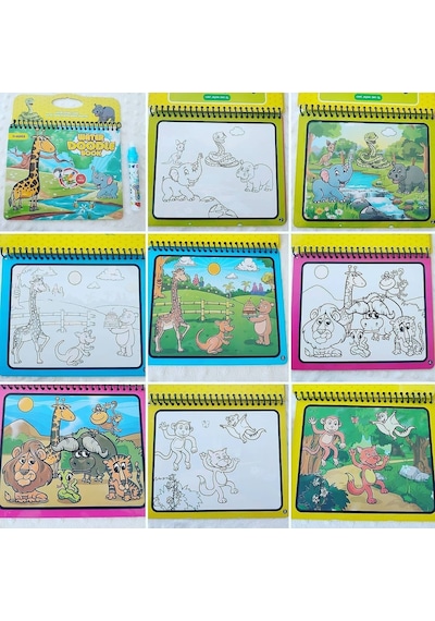 Water Doodle Book Sihirli Boyama Kitabı 4 Sayfa