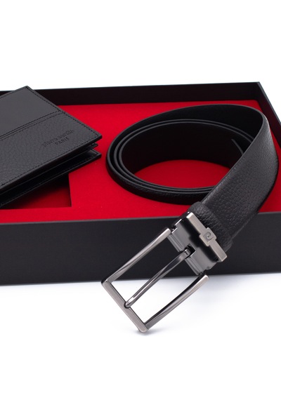 Pierre Cardin Deri Cüzdan & Kemer İkili Set Pc100f-22065a41 Siyah